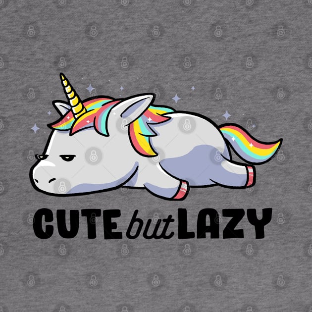 Cute But Lazy Funny Unicorn Gift by eduely